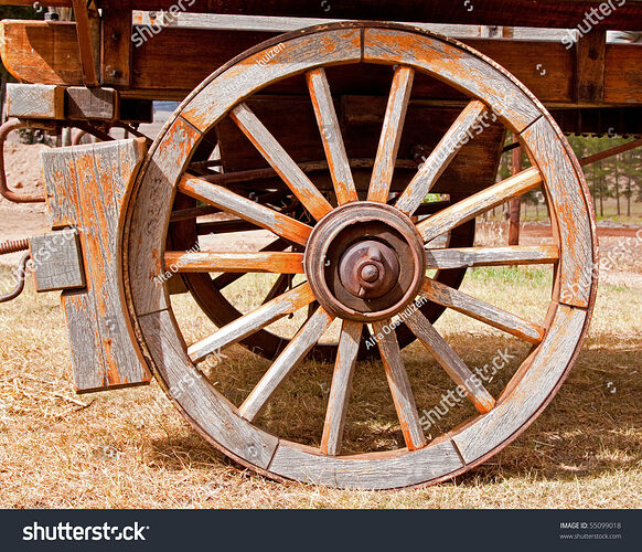 stock-photo-wheel-of-a-wooden-wagon-with-brake-55099018