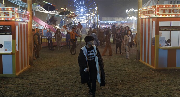 A unicyclist in the Wednesday series