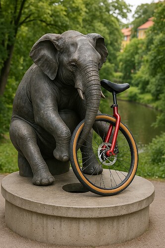 AI generated image from the above prompt. It is largely correct apart from a bent frame and no cranks