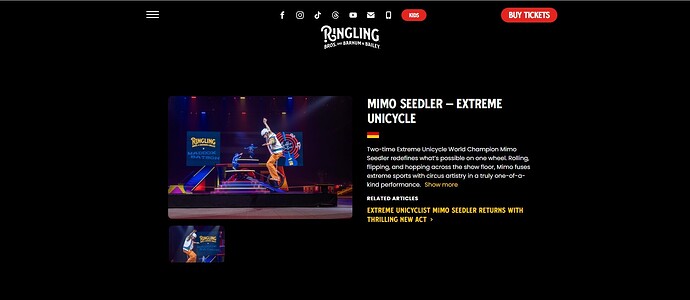 Ringling Bros - Mimo Seedler
