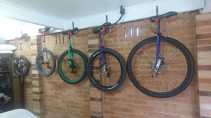 5 unicycles