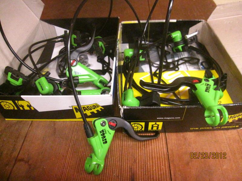 Magura Green Frog limited edition HS33 brakes, new and used Magura Green Frog limited edition HS33 brakes, new and used