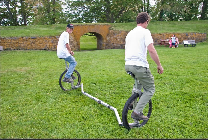 COPYRIGHT JF 2 seater unicycle john foss